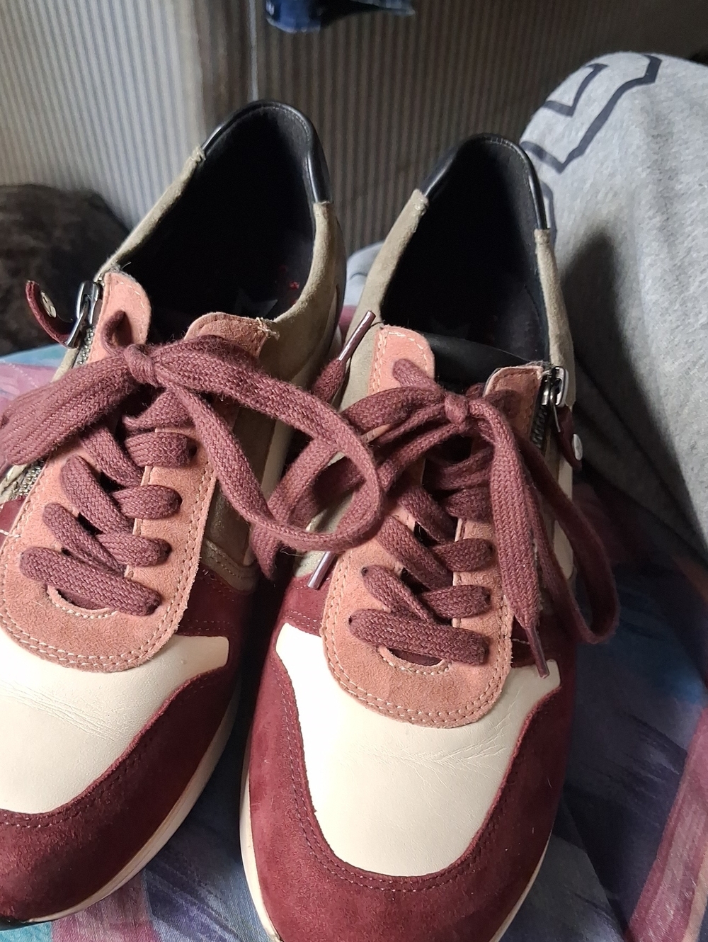 Mephisto Kim Burgundy Suede Leather Comfort Shoes Size 9